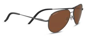 Serengeti Carrara Small, Polarized Drivers, Aviator , Unisex, Shiny Gunmetal, Small, 8555