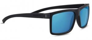 Serengeti Brera Large, Polarized 555nm Blue , Square, Unisex, Sanded Black/Satin Dark Gunmetal, Large, 8581