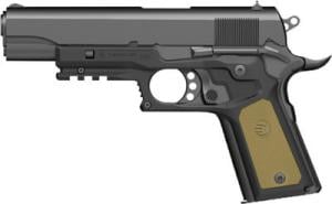 Recover Tactical CC3P-0102 Frame Grip Black Polymer Frame with Interchangeable Black & Tan Panels for Standard Frame 1911 7290016552843