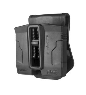 Scorpus Double Magazine Pouch for .45/10mm Single-Stack 1911 Steel Magazines, Paddle and Belt, Black, PS1911