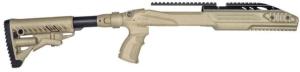 FAB Defense M4 Collapsible Stock Optics-Ready Pro Kit For Ruger 10/22, Flat Dark Earth, FX-M4PR1022T FXM4PR1022T