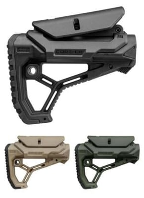 FAB Defense GL-CORE CP AR-15 Buttstock for Mil-Spec and Commercial Tubes, Black, FX-GLCORECPB FXGLCORECPB