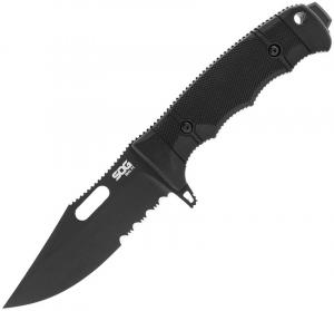 SOG Seal FX Partially Serrated Fixed Blade Knife | Black | Nylon | LAPoliceGear.com 17-21-01-57
