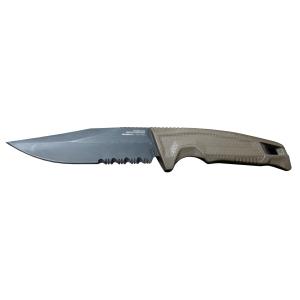 SOG Specialty Knives & Tools Recondo FX Fixed Blade Knives, 4.6in, Partially Serrated Edge, CRYO 440C Steel, Spear Point, FDE, GRN / TPU Handle, Black, SOG-17-22-04-57 SOG17220457