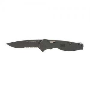 SOG Specialty Knives II-Partially Serrated Black TiNi-CP 729857994255