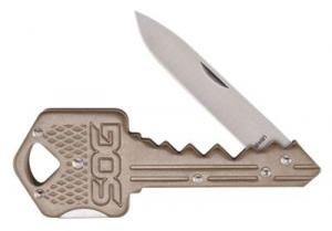 SOG Knives Key Knife Brass KEY102-CP 729857999434
