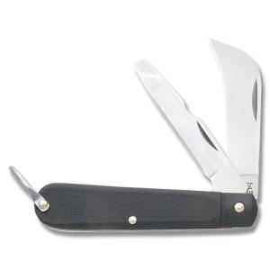 Bear & Son Electrician's Knife 3.75" with Wood grain Synthetic Handle and High Carbon Stainless Steel Plain Edge Blades Model 7216
