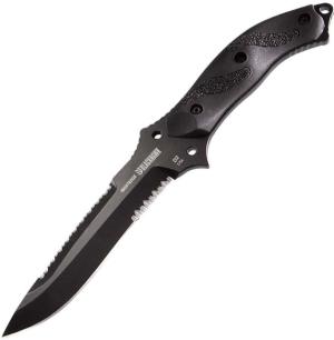 BlackHawk Nightedge Fixed Blade Knife, 5.88in, D2 Tool Steel, Zytel w/ 3M Grip Tape Inserts Handle, Black, BH15NE10BK 730153113042