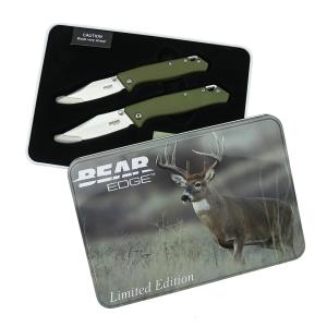Bear & Son Limited Edition TIN Combo Green One Blade Folder 730153718292