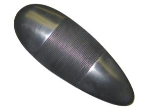 Vintage Gun Buttplate Universal Grooved without Holes Polymer Black - 683057 
