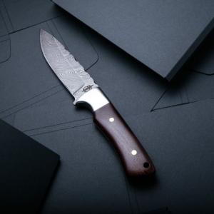 BucknBear Drop Point Classic Hunter Fixed Knife, Silver Blade, NSN N, BNB137198 735204200894