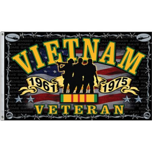 Super Products S36967 Vietnam Veteran Flag with 100% Polyester Construction