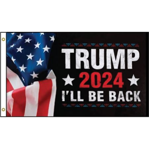 Donald Trump 46468 Trump 2024 I'll Be Back Flag 736206464680