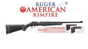 RUGER American Rimfire Rifle 22 LR Standard with Red Fiber Optic 8302