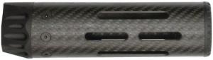 Lancer LCR5 Lightweight Carbon-Fiber Carbine Length Round Handguard For AR 5.56mm 6 Inches Black No Rail 738435616465