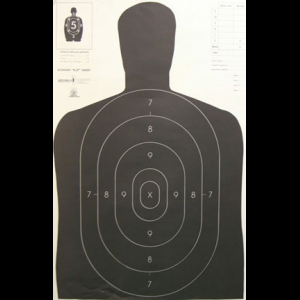 Speedwell Official NRA Police Qualification Silhouette Police Silhouette - Black - 200/Pack RSB27E