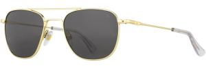 AO Original Pilot 1 Sunglasses, Gold Frame, Gray Glass Lens, 57-20-145, OP-157STCLGYG 738921549758