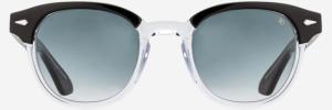AO Times Sunglasses, Black Crystal Frame, SunVogue Gray Gradient AOLite Nylon Lenses, Polarized, 47-21-145, TIM347ST--GGN-P