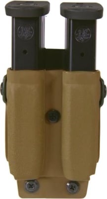 High Speed Gear Twin Mag Pouch, PLM, Glock 9/40mm Double, FN 509, CZ P10, XDM9mm/.40, H&K VP9, Coyote Brown, 42P112CB
