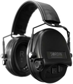 Sordin Supreme TM MIL AUX SFA Slim Black Headband 202299015