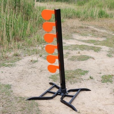 Highwild AR500 Dueling Tree Target Kit - Six Steel Paddles 6" x 3/8" Reactive Shooting Targets with Stand 