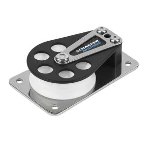Schaefer Marine 5 Flat Base/Alum Cheek/Delrin Sheave Series, 504-11