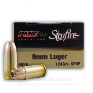 9mm - 124 Grain JHP - PMC Starfire - 20 Rounds 9SFB