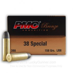 38 Special 158 gr LRN - PMC - 50 Rounds 38A