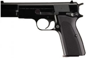 Hogue Checkered Aluminum Gun Grip, Matte Black Anodized - Browning Hi-Power - 09170