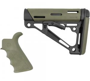 Hogue Grip and Stock Kit for Mil-spec buffer tube Green 15256