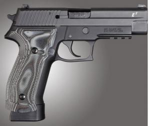Hogue SIG Sauer P226 DA/SA Magrip Checkered G10, G-Mascus Black/Gray, Black/Grey 23177
