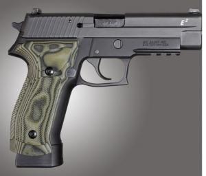 Hogue SIG Sauer P226 DA/SA Magrip Checkered G10, G-Mascus Green, Green 23178