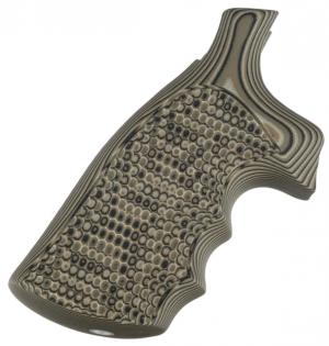 Hogue S&W N Frame Square Butt Grip, Finger Grooves, Piranha, G10 - G-Mascus, Green Lava, 29138