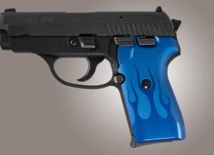 Hogue SIG Sauer P239 Flames Aluminum - Blue Anodized 31133