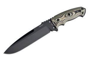 Hogue EX-F01 7in Fixed Drop Point Blade A-2 Black Kote G-10 Scales - G-Mascus Green 35158