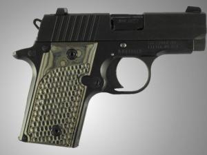 Hogue SIG Sauer P238 Piranha Grip G-10 - G-Mascus Green 38138 38138