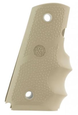 Hogue 43003 1911 Officers Model Rubber Grip w/Finger Grooves Desert Tan