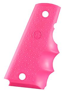 Hogue 45007 1911 Goverment Rubber Grip w/Finger Grooves Pink 45007