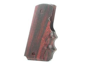 Hogue Fancy Hardwood Grips with Finger Grooves 1911 Government, Commander Checkered - 419654