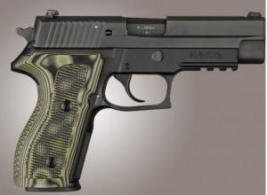 Hogue SIG Sauer P227 DA/SA Piranha Grip G10, G-Mascus Green, Screws And Bushings Included, Green 47138