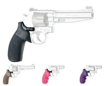 Hogue Laser Enhanced Grip, Smith and Wesson J Frame Round Butt Rubber Monogrip, Black, 60080 60080