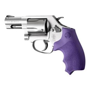 S&W J Frm Rd Butt Cent/Metal Bdygrd Rbr Bantam Style Clsd Bckstrp Grip Prpl 