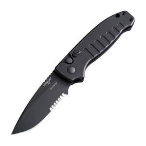 Hogue Ballista Drop Point Automatic Knife Matte Black (3.5" Black Serr) 64139