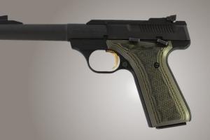 Hogue Browning Buckmark Checkered G-10 - OD Green Camo 72178