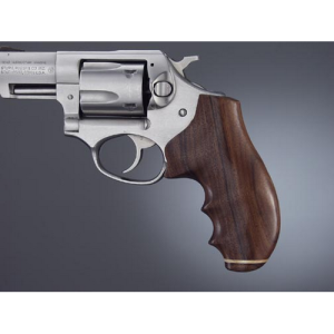 Hogue Fancy Hardwood Grips with Accent Stripe, Finger Grooves and Contrasting Butt Cap Ruger SP101 Checkered SKU - 748374 743108813218