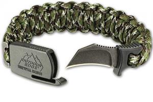Outdoor Edge ParaClaw Camo Medium, PCC-80C, Paracord Survival Bracelet with 1.5 Inch Knife Blade, Camo, Medium Size 743404201757