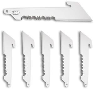 Outdoor Edge Cutlery 2.5in Utility Serrated Black Blade Pack, 6 Blades, RRUS25-6C RRUS256C
