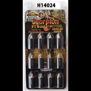 Harvester Muzzleloading Scorpion PT Gold Premium Polymer Tip Muzzleloader Bullets 50 Cal. Sabot 240 gr .451" Polymer Tip 12/pk CRH14024