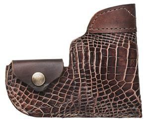 North American Arms Inside Pant Brown Gator Skin Holster HIP-AFBR-M HIP-AFBR-M