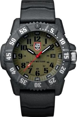 Luminox Master Carbon Seal Watches, Olive/Black, 46 mm, 3813 